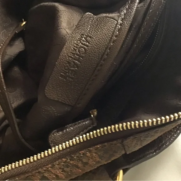 Michael Kors Dark Brown Textured Shoulder Bag - Picture 4 of 5